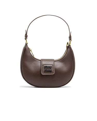 Miu Miu Leather Hobo Bag Brown 5BC125 N88 F1500 W BRW