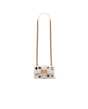 Сумка Pinko Mini Love Bag One Simply With Enamel Pin White QY20WHY5Y9