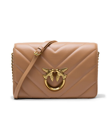Сумка Pinko Large Love Bag Click Big Chevron Beige OP25BEI3U8