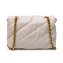 Gray Quilted Leather Love Mini Puff Pins Bag OK22BEI5U9