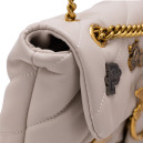 Gray Quilted Leather Love Mini Puff Pins Bag OK22BEI5U9