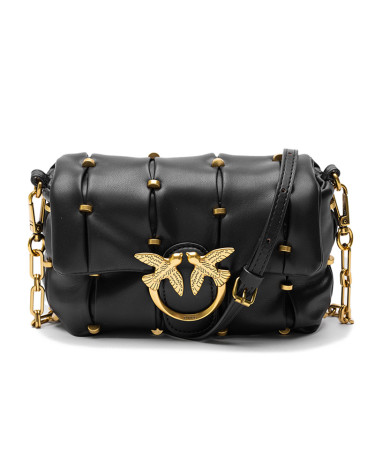 Сумка Pinko Black Quilted Leather Love Mini Puff Staples OC21PUF9U7