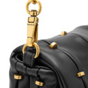 Сумка Black Quilted Leather Love Mini Puff Staples OC21PUF9U7