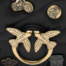 Сумка Black Quilted Leather Love Mini Puff Pins OK22BLO5P8