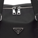 Re-Nylon and Brushed Leather Duffel Bag 1BA433-FJDN-3-BBR