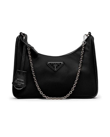 Bag Re-Edition 2005 Re-Nylon Black Silver 1BH204-NZV-F0PCL-V-S2P
