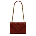 Сумка Envelope Medium In Quilted Grain De Poudre Embossed Leather Burgundy 443050TNU0N4380