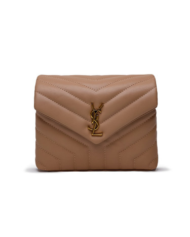Сумка Yves Saint Laurent Toy LouLou In Quilted Leather Beige Gold 443050ZSS2U6650