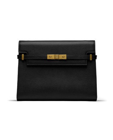 Сумка Yves Saint Laurent Manhattan Medium Leather Shoulder Bag Black Premium 443050PQC4R8000