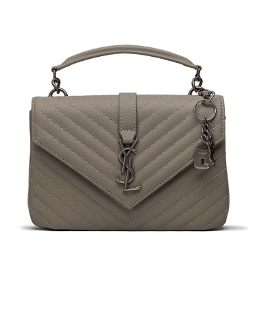 Сумка College Medium in Quilted Leather Grey 443380EES3A7008