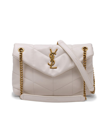 Bag Puffer Small in Nappa Leather Cream Gold 443050ZSS2U8060