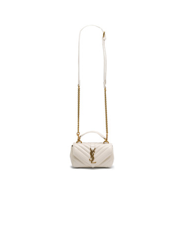 College Mini Quilted Crossbody Bag Cream 443050ZOP1R6050