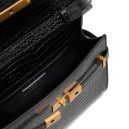 Сумка Manhattan Medium Leather Shoulder Bag Black Croco 443050PQC4R9780