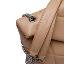Сумка Puffer Small in Nappa Leather Beige Silver Chain 443050ZSS2U9060