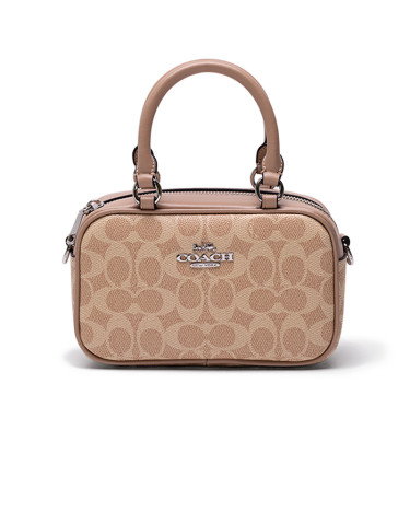 Satchel Crossbody Bag In Signature Beige CF117
