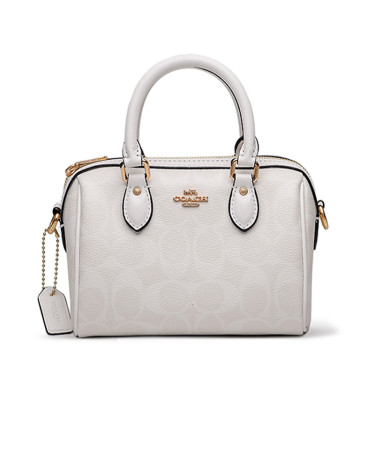 Сумка Rowan White Satchel In Signature Canvas CK330