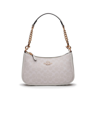 Coach Teri White Shoulder Bag In Signature Canvas CP775