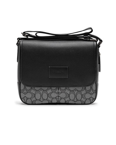 Bag Sprint Map 25 Black Leather Gray Canvas CS137
