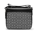 Bag Sprint Map 25 Black Leather Gray Canvas CS137