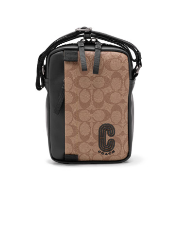 Crossbody Bag in Signature Canvas Sand CS338