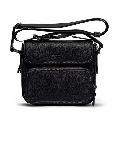 Sullivan Flap Crossbody In Signature Canvas Total Black CS718