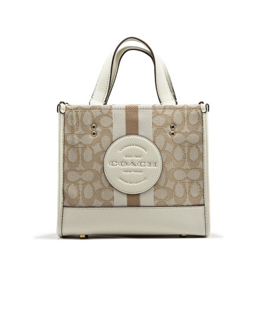 Coach Dempsey Tote 22 Beige C8417