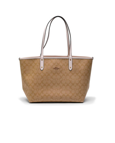 Сумка Reversible Signature City Tote Chalk Light Khaki CE860
