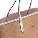 Reversible Signature City Tote Chalk Light Khaki CE860