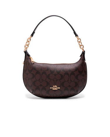 Сумка Payton Hobo In Signature Canvas in Brown Black CU530