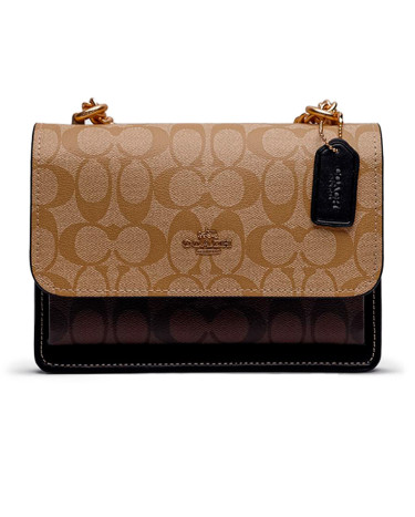 Сумка Mini Klare Crossbody in Signature Canvas Beige Brown CX550