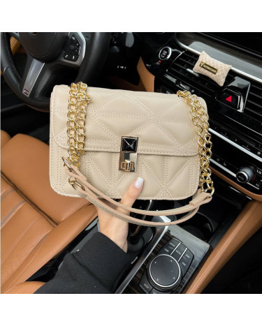 Crystal Link Beige Bag