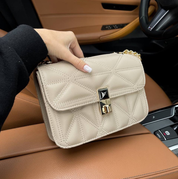 Crystal Link Beige Bag